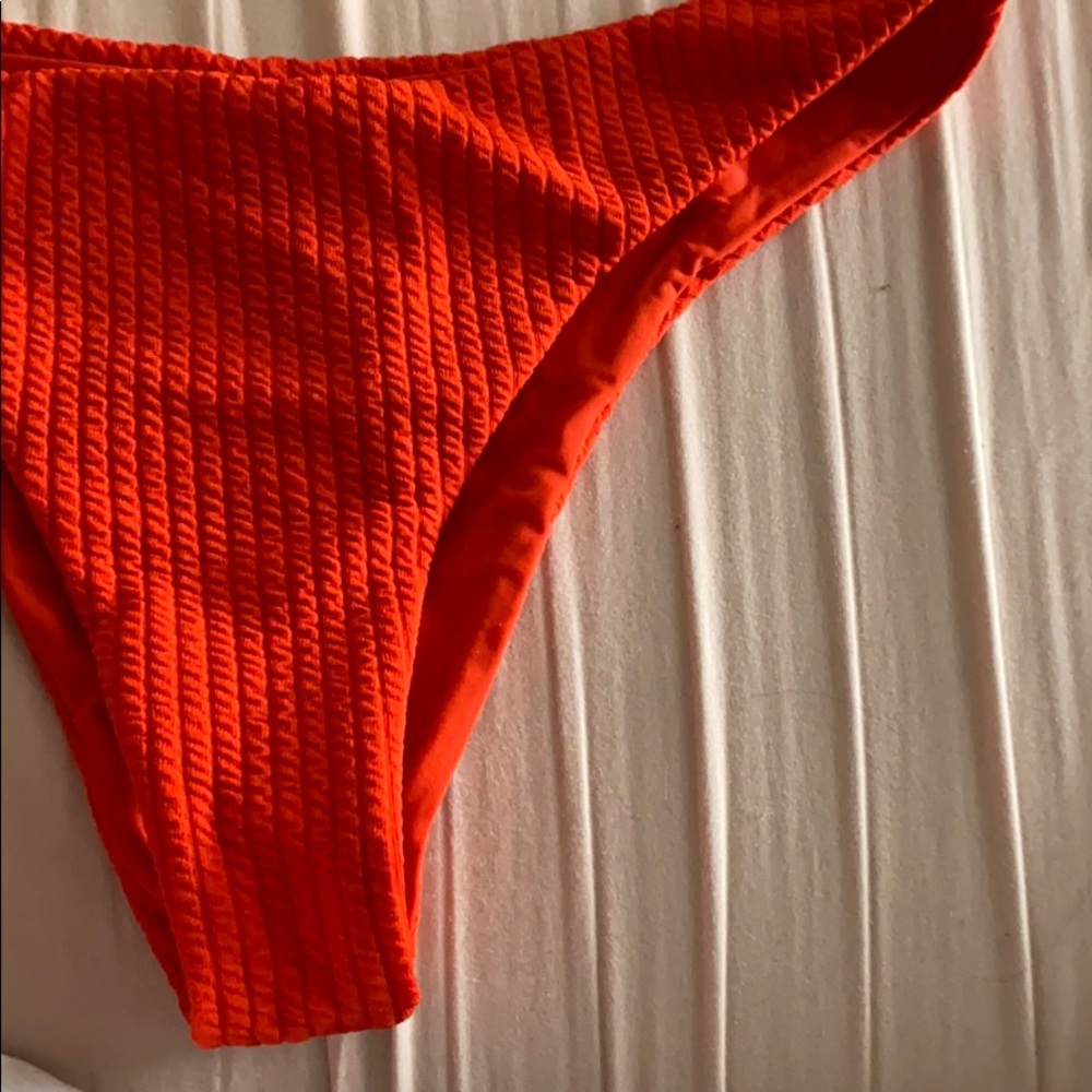 Red Ribbed Bikini - Picture 3 of 4